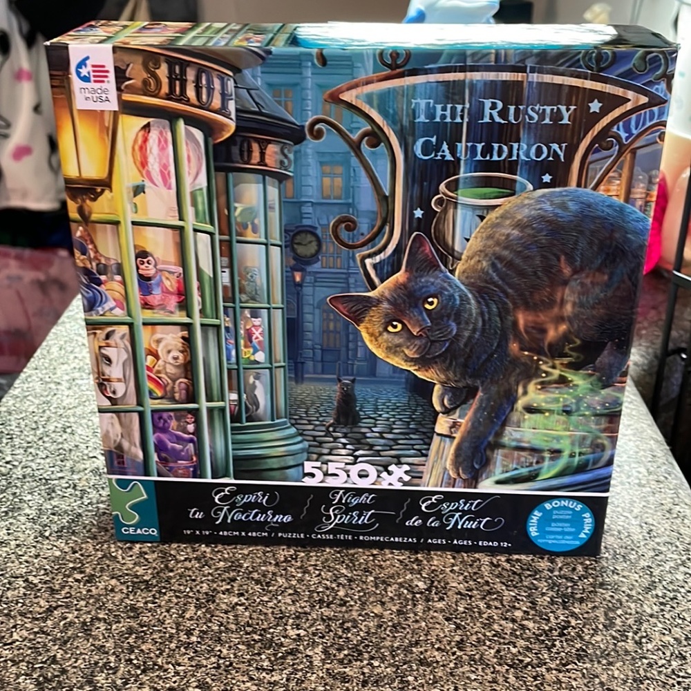 NEW JIGSAW PUZZLE- 550 PIECES, LISA PARKER NIGHT SPIRIT: THE RUSTY CAULDRON,